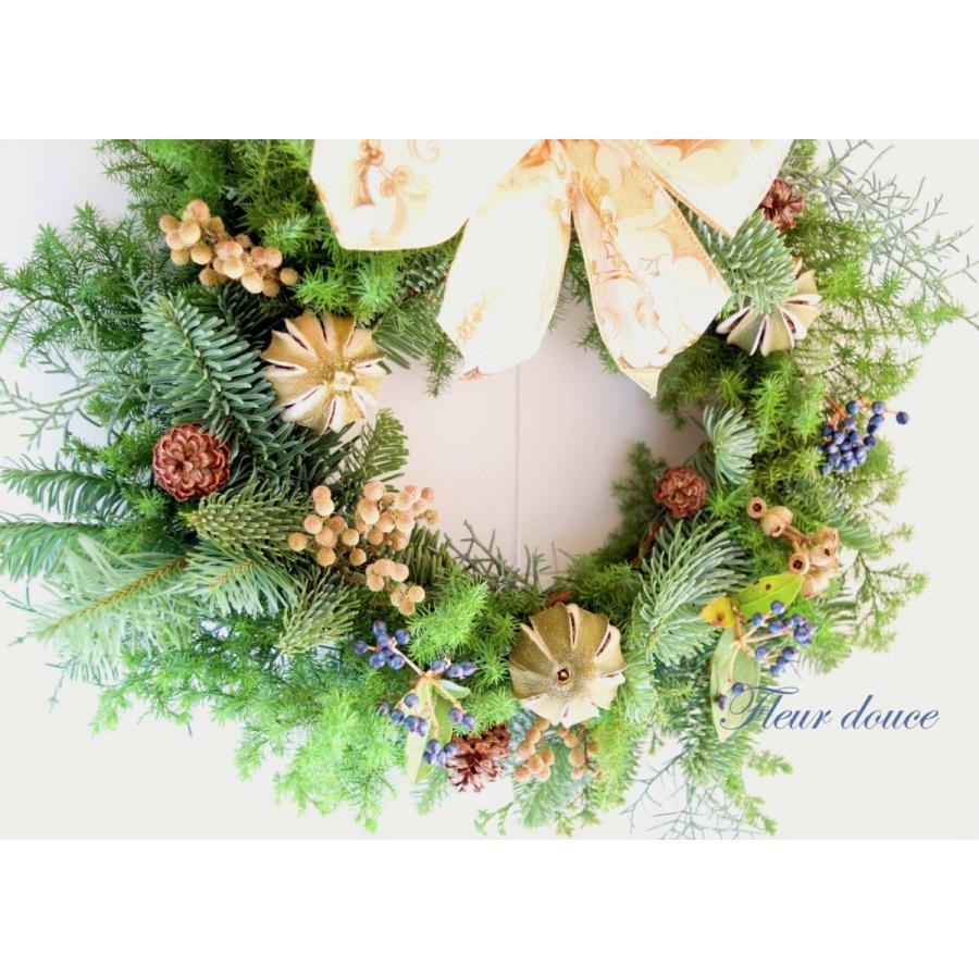 クリスマスリース 早割 手作り 本物 玄関 大きい オレゴン産 生モミ