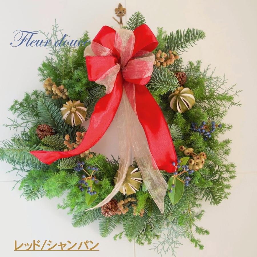 クリスマスリース 早割 手作り 本物 玄関 大きい オレゴン産 生モミ