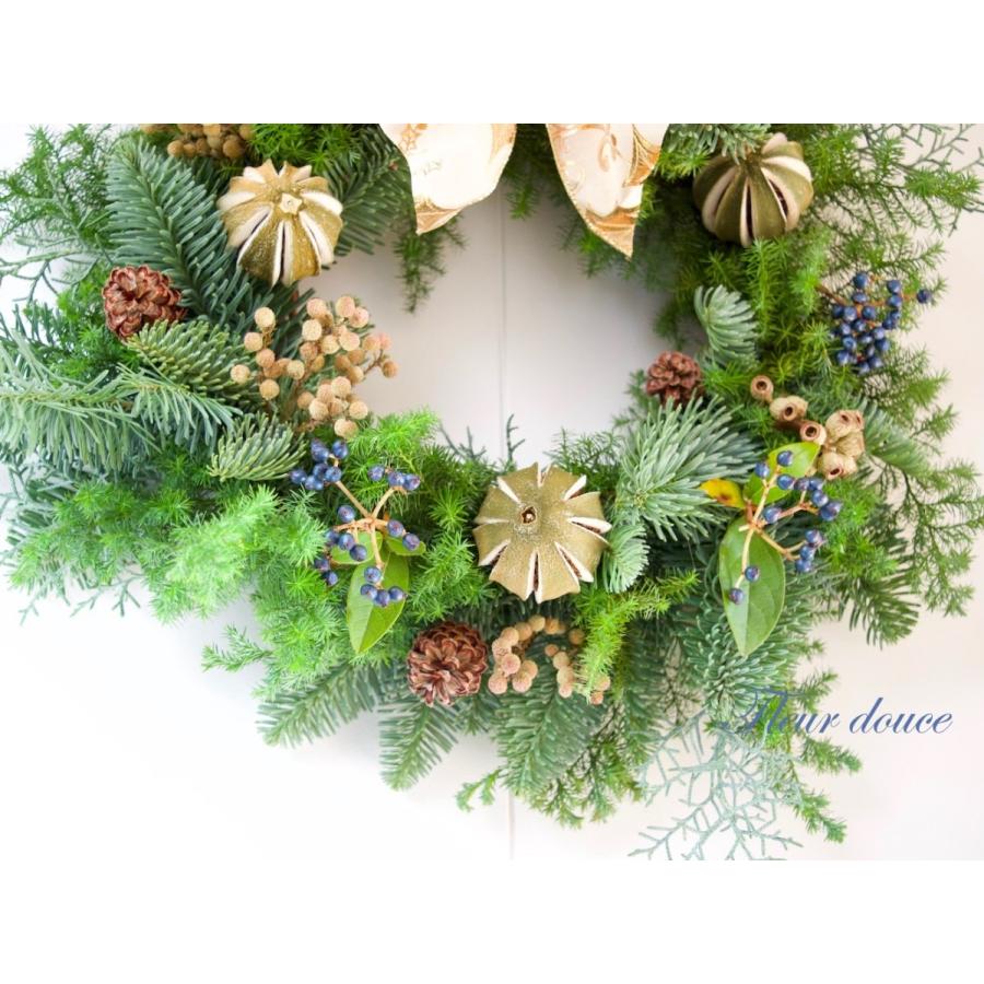 クリスマスリース 早割 手作り 本物 玄関 大きい オレゴン産 生モミ