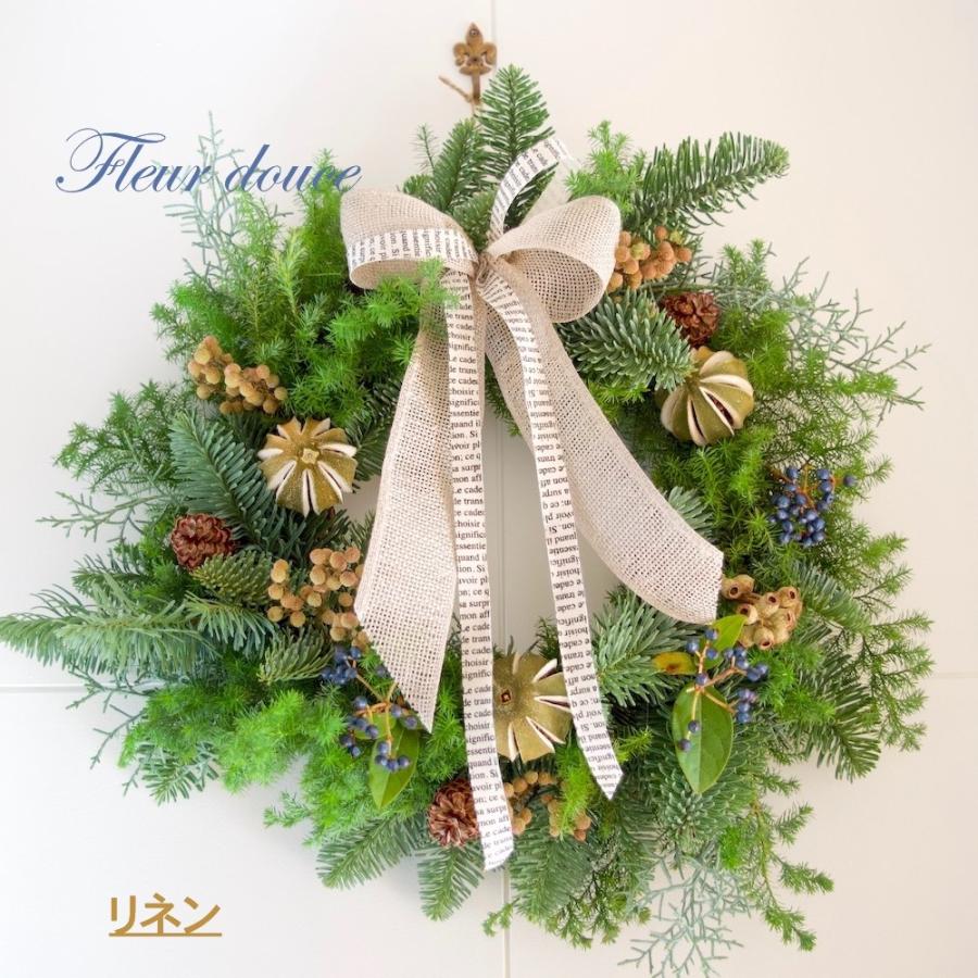 クリスマスリース 早割 手作り 本物 玄関 大きい オレゴン産 生モミ