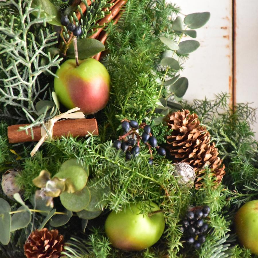 クリスマスリース 早割 手作り スタンダード35cm 玄関 オレゴン産 モミ