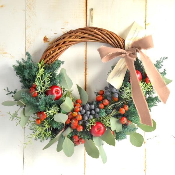 クリスマスリース 手作り シック おしゃれ 大人っぽい