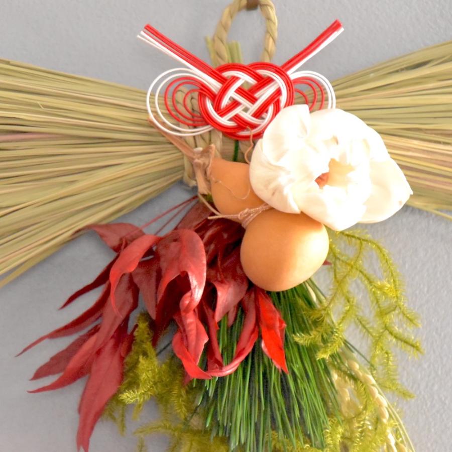 お正月飾り しめ縄 手作り ひょうたん 南天 稲穂 おしゃれ ナチュラル