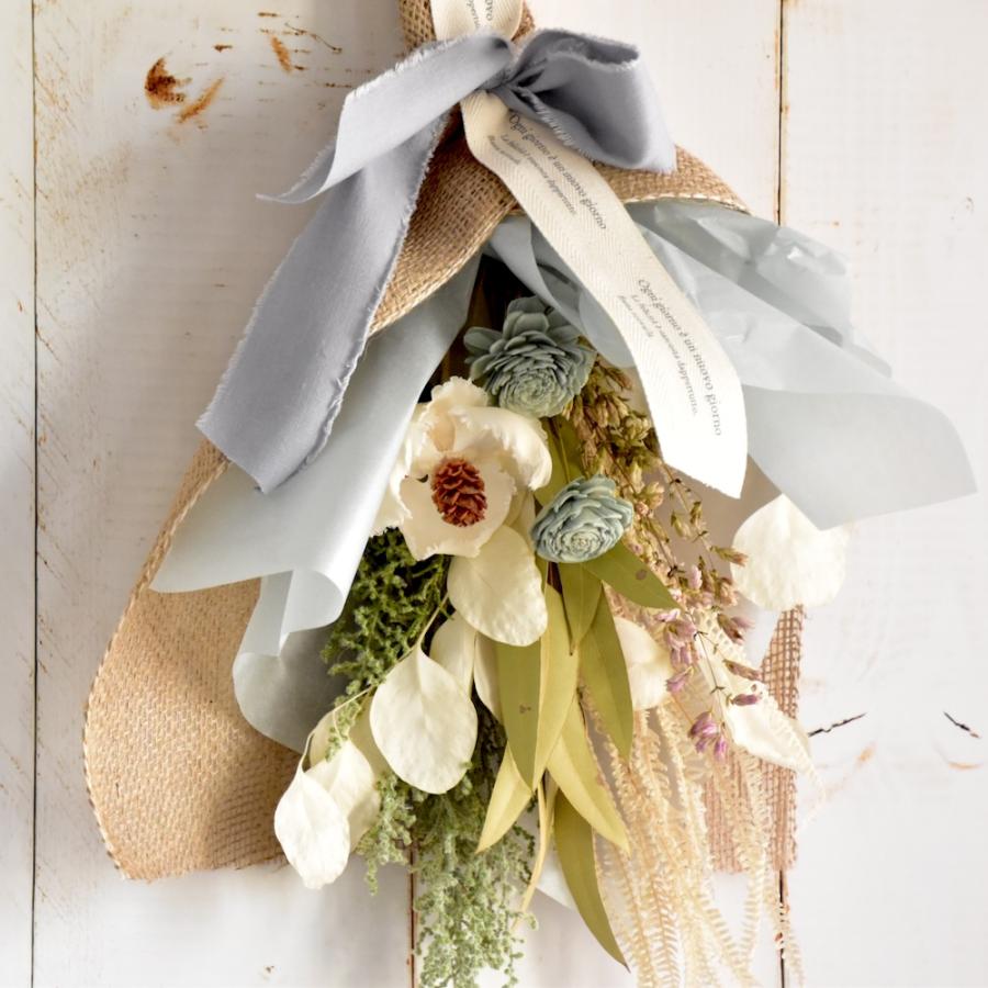 スワッグ　おしゃれ　花束　ブーケ　プリザーブドフラワー　ドライフラワー　プレゼント　ギフト　ブルー |  | 03