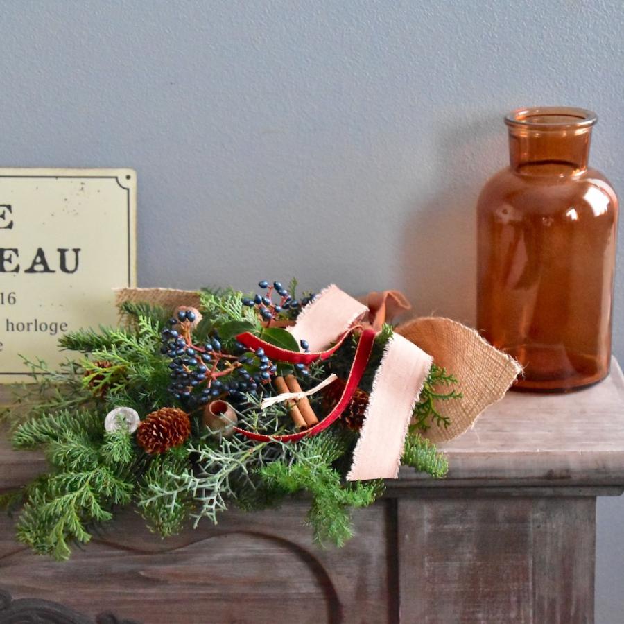 クリスマススワッグ 手作り 本物 早割 玄関 ブルー オレゴン産 生モミ