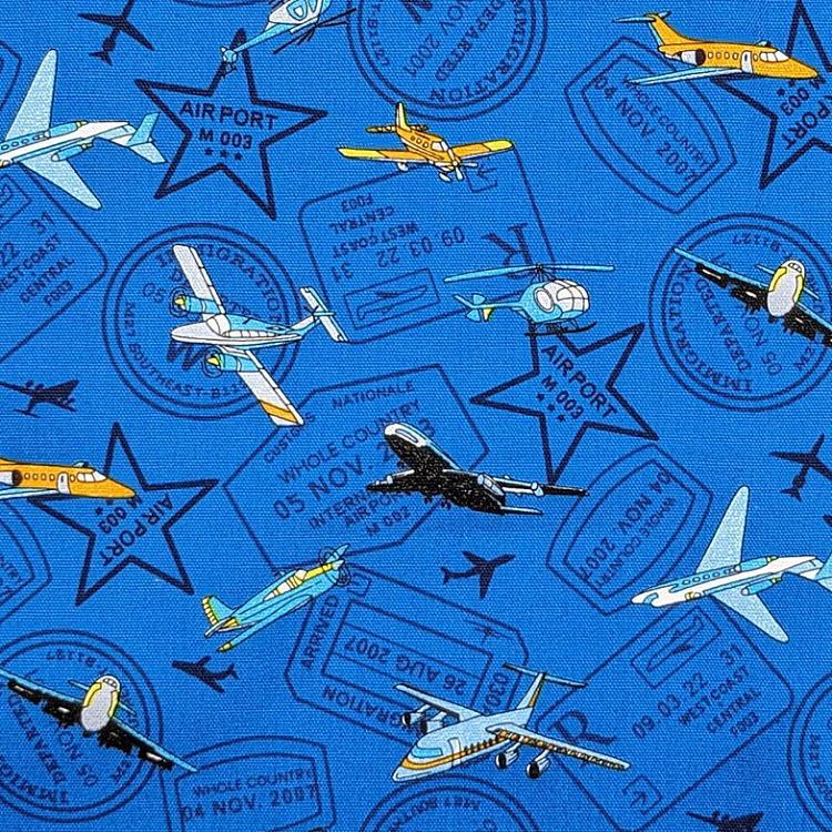 ナフキン・ランチクロス(43cm×43cm)正方形【飛行機柄 ブルー】ランチ
