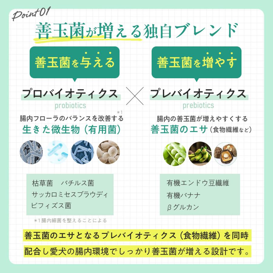 犬用 サプリメント 胃腸 免疫ケア プロバイオティック ペッツパーク | 主な有用成分: ラブレ菌 枯草菌 サッカロミセスブラウディ ビフィズス菌｜flexi-lead｜11