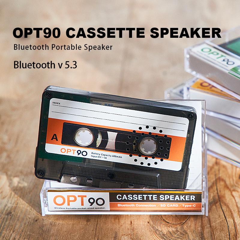 Bluetoothスピーカー カセットテープ型レトロ クリアブラック　opt90 Amazon.co.jp: opt！ Cassette Speaker オプト90 カセット スピーカー