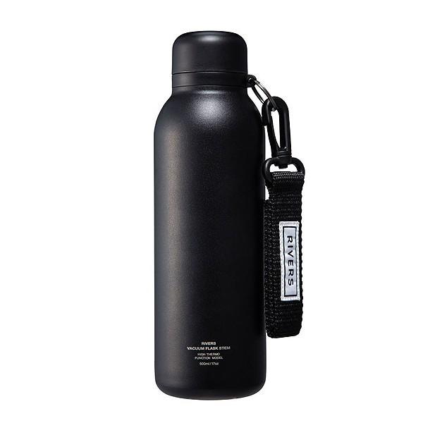 リバーズ バキュームフラスク ステム BL 500ml （ボトルリーシュ付き）保温保冷マグボトル 真空断熱ステンレスボトル ストラップ カラビナ 直飲み 水筒 | RIVERS | 04
