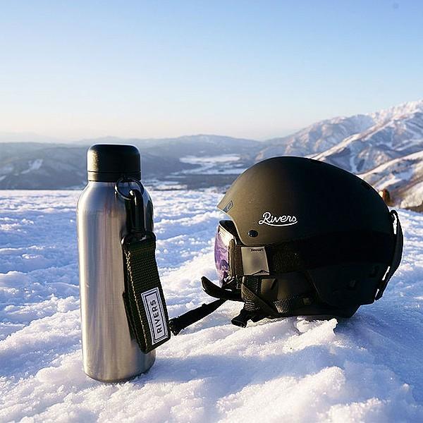 リバーズ バキュームフラスク ステム BL 500ml （ボトルリーシュ付き）保温保冷マグボトル 真空断熱ステンレスボトル ストラップ カラビナ 直飲み 水筒 | RIVERS | 13