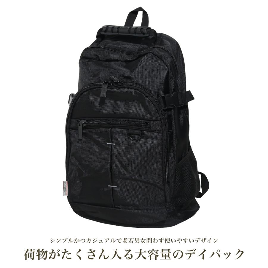 バッグ リュック ビジネスバッグ メンズ 背面メッシュ 多機能 PC・タブレット対応 ポケット A4 大容量 通勤 出張 ブラック PC対応デイパック 42510【送料無料】 | FLiC | 01