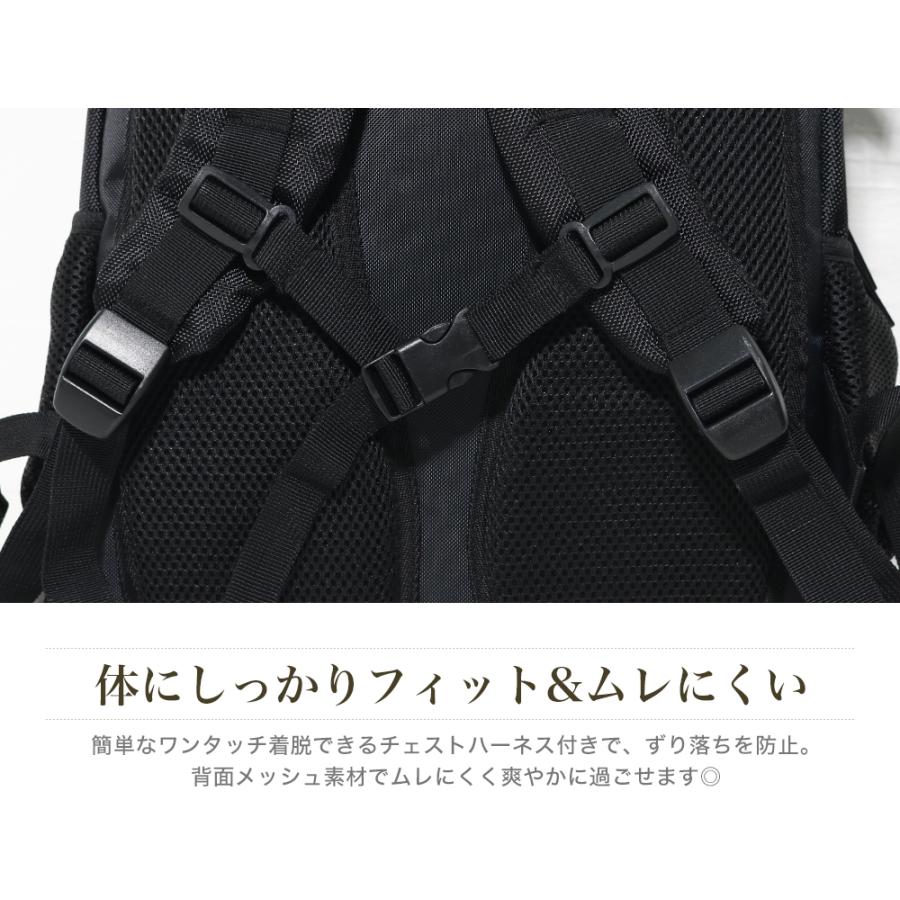 バッグ リュック ビジネスバッグ メンズ 背面メッシュ 多機能 PC・タブレット対応 ポケット A4 大容量 通勤 出張 ブラック PC対応デイパック 42510【送料無料】 | FLiC | 03