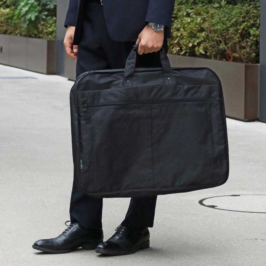 バッグ ビジネスバッグ ガーメント メンズ 手提げ ハンガー付き 鞄 出張 冠婚葬祭 黒 ブラック BC大型3スーツ三ツ折ハンガー bag-28（13064）【送料無料】 |  | 05