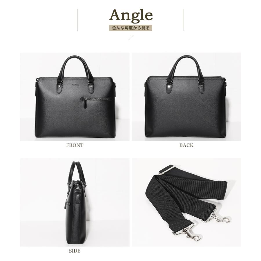 バッグ ビジネスバッグ ガーメント メンズ タブレット対応 手提げ 肩掛け ブリーフケース 鞄 ハミルトン角シボ両アオリビジネス bag-31（26721）【送料無料】 |  | 13