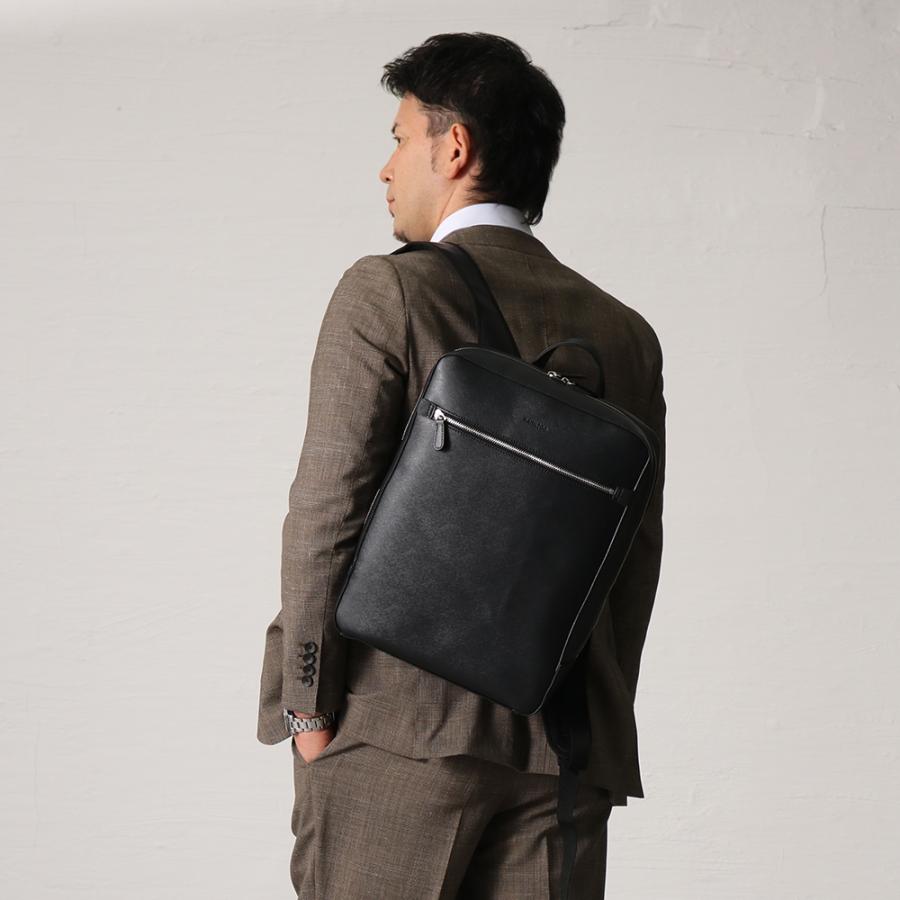 バッグ ビジネスバッグ リュック メンズ タブレット対応 大開き B4サイズ 鞄 出張 黒 ブラック ハミルトン角シボBZデイパック大 bag-33（42584）【送料無料】 |  | 07