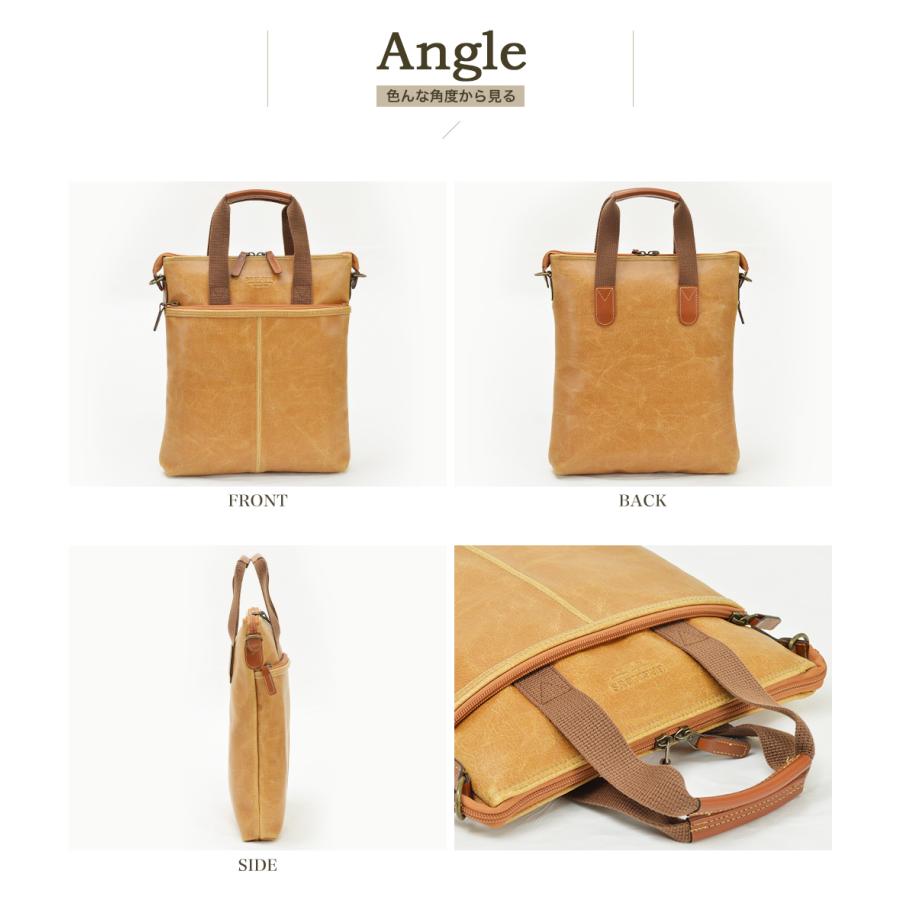 バッグ ショルダーバッグ 手提げ 肩掛け メンズ レディース 日本製 ショルダー 鞄 黒 キャメル ブレリアス白化合皮薄型手提タテ bag-41（26674）【送料無料】 |  | 13