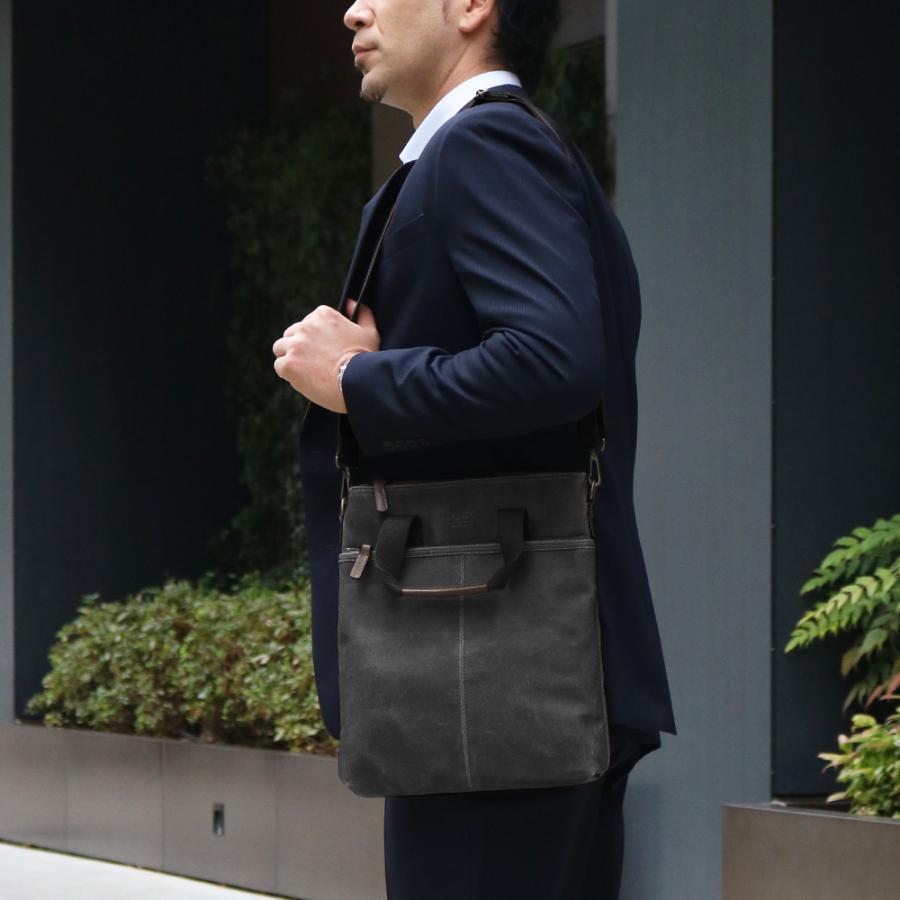 バッグ ショルダーバッグ 手提げ 肩掛け メンズ レディース 日本製 ショルダー 鞄 黒 キャメル ブレリアス白化合皮薄型手提タテ bag-41（26674）【送料無料】 |  | 05