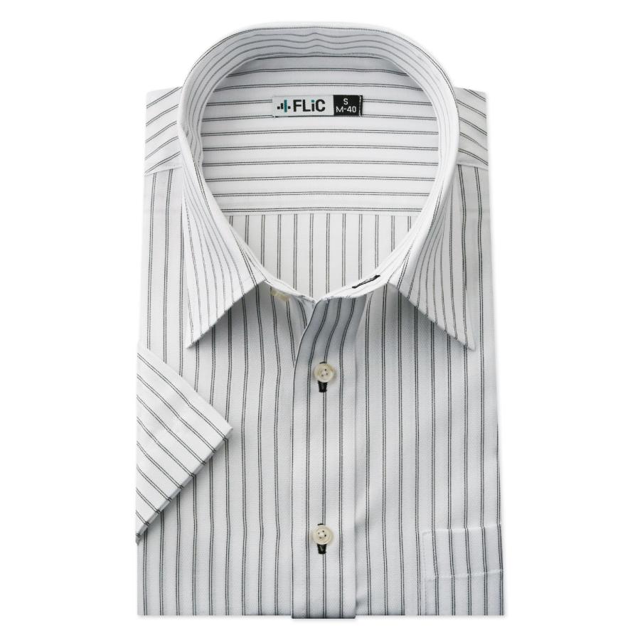 ワイシャツ 半袖 レギュラーカラー クールビズ 快適 爽やか 形態安定 メンズ シャツ ビジネス マルチカラー ゆったり スリム 制服 yシャツ 大きいサイズ hr605 | FLiC