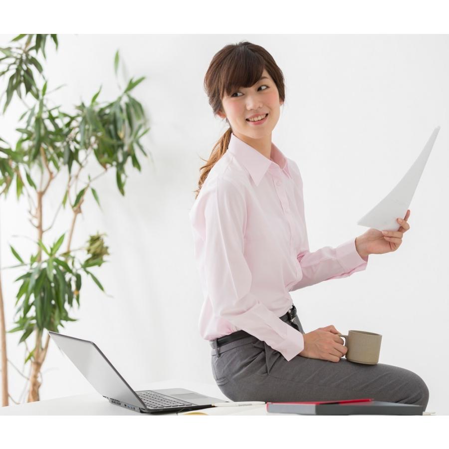 ブラウス ワイシャツ レディース 長袖 七分袖 レギュラーカラー オフィス ビジネス フォーマル シャツ 事務服 制服 スリム la-01【メール便送料無料】 | FLiC | 12