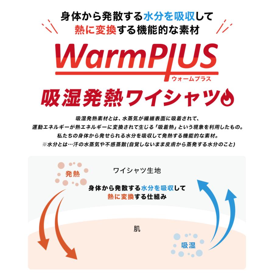 ワイシャツ メンズ 吸湿発熱 暖かい 冬用 長袖 形態安定 ホリゾンタル ボタンダウン レギュラーカラー カッターシャツ yシャツ メール便送料無料 | FLiC | 13