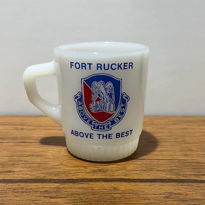 中古　ファイヤーキング　FireKing　US Army RE-UP Fort Rucker リブボトム アドマグ C｜flick-style｜02