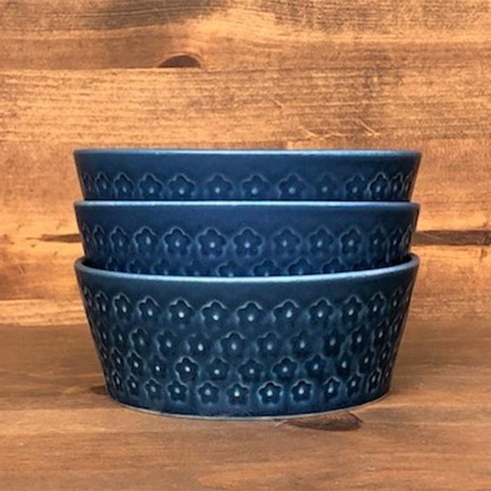 美濃焼 フルール 切立小鉢 印花型 13cm 小鉢 日本製 食器 磁器 ボウル