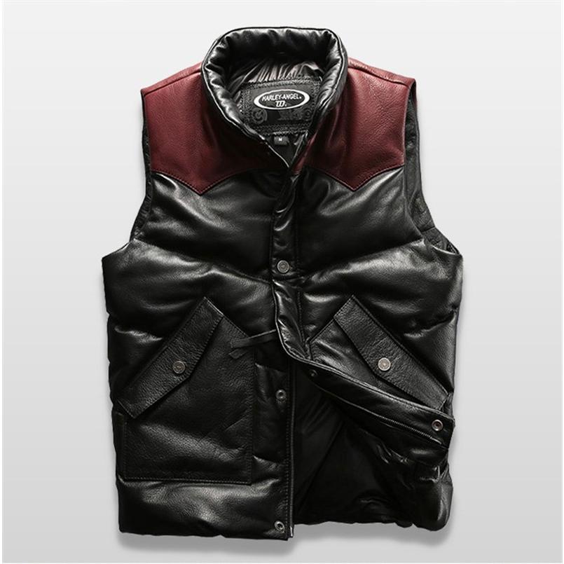 本革ベスト メンズ ベスト ダウンジャケット ライダース 本革 切り替え 皮ジャン 革ジャン レザー 無袖 Fljb059 Flight 通販 Yahoo ショッピング