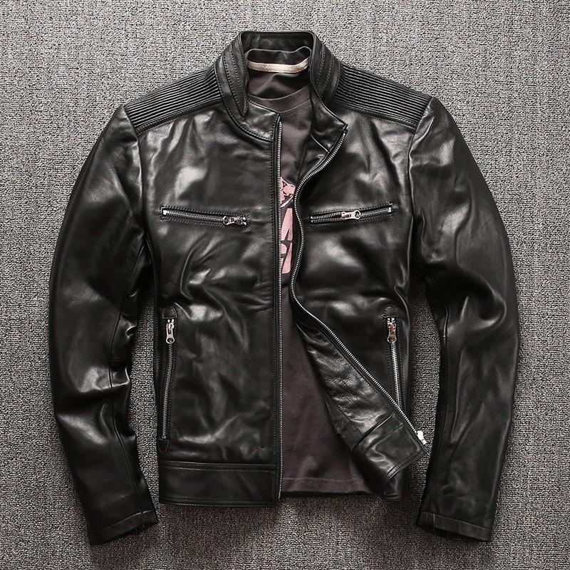 本革バイクジャケット　革ジャン　ライダースジャケット 本革ジャケット　牛革　レザージャケット　メンズアウター　2019 新作 秋　冬