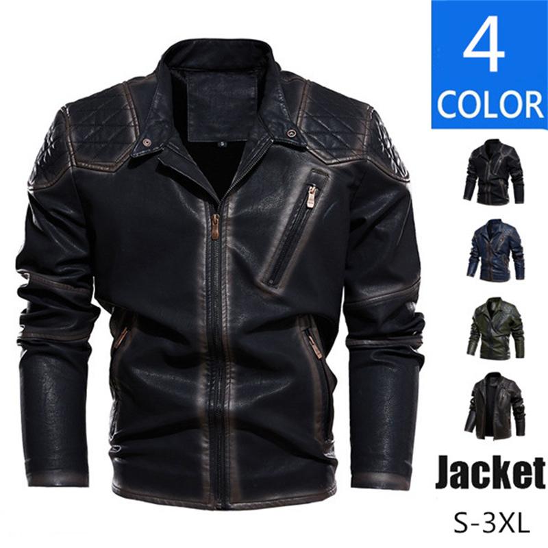 革ジャケット レザージャケット メンズ ライダース バイクジャケット 大きいサイズ 革ジャン 革 バイクウエア 春秋冬 防風 ヴィンテージ風 02 爆売りセール開催中