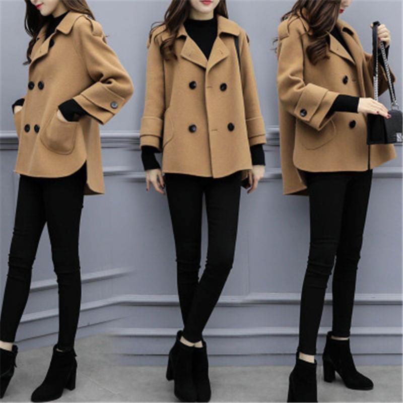 チェスターコート レディース ｐコート ピーコート アウター ショート丈 ウール ゆったり ダブルボタン 秋冬 冬 Ifl011 Flight 通販 Yahoo ショッピング