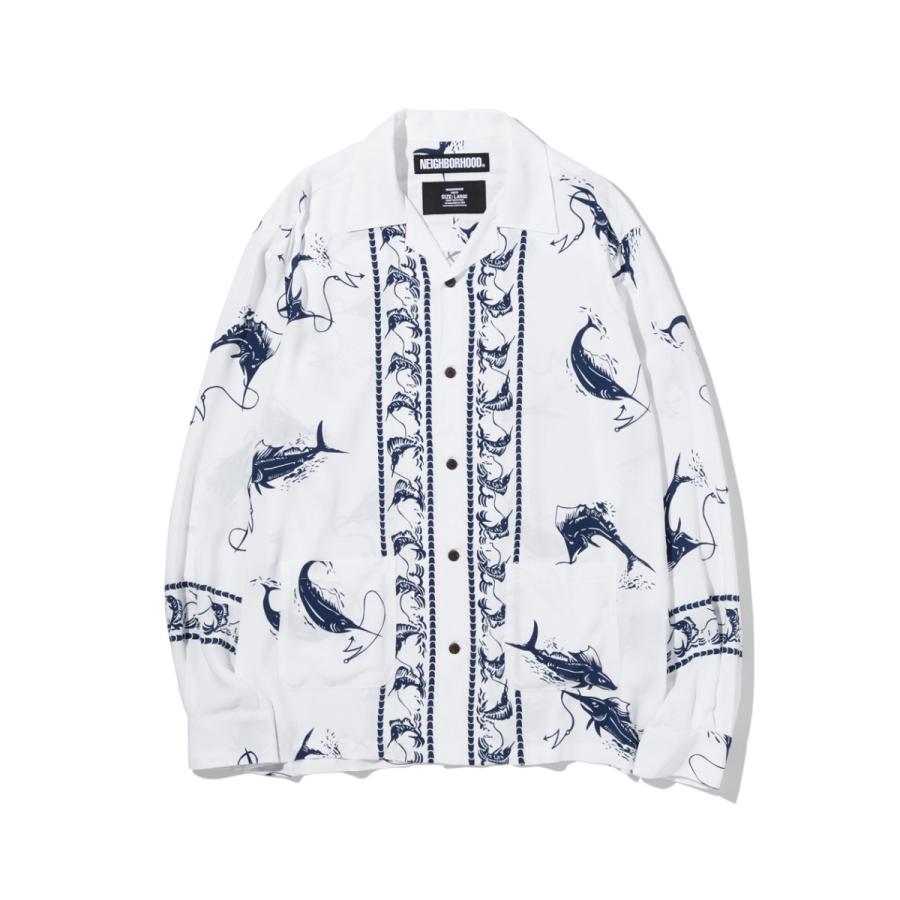 【新品】NEIGHBORHOOD ALOHA . SWORDFISH R-SHIRT . LS / ネイバーフッド ソードフィッシュ 長袖 アロハシャツ | NEIGHBORHOOD | 01
