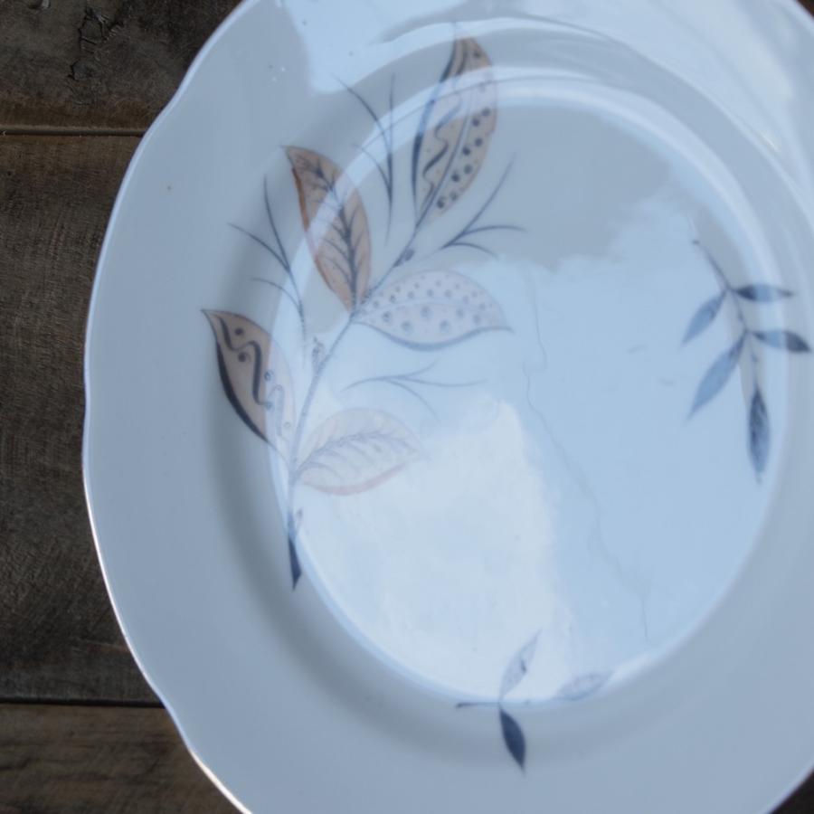 ヴィンテージ 食器 ケーキ皿 取り皿 リーフ柄 ボタニカル柄 デザート