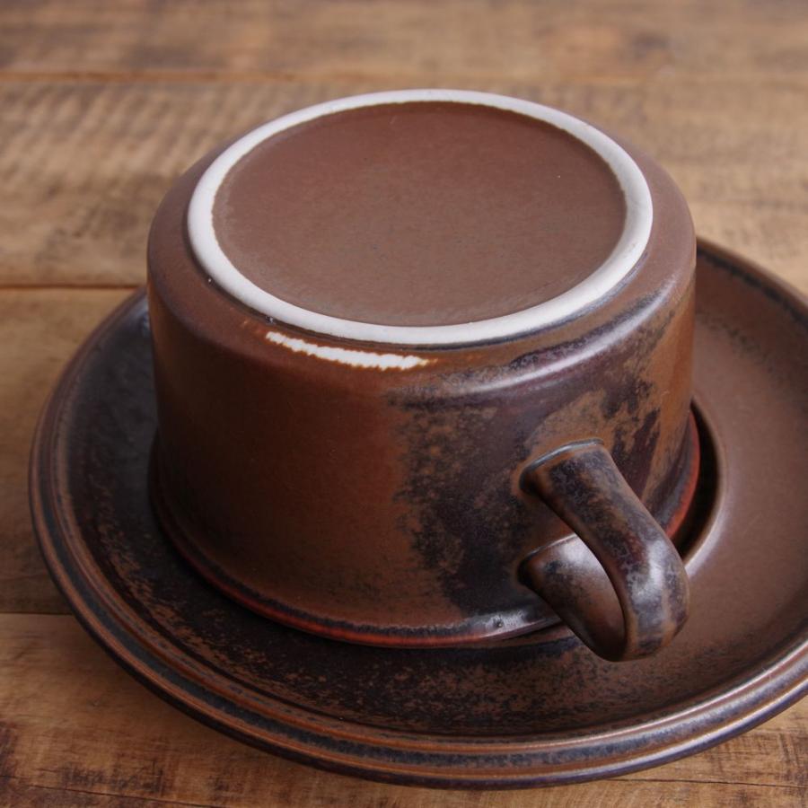 ARABIA - アラビア Ruska ルスカ ティーカップ＆ソーサー【こげ茶・茶】2客 HG ARABIA - アラビア Ruska ルスカ ティーカップ＆ソーサー【こげ