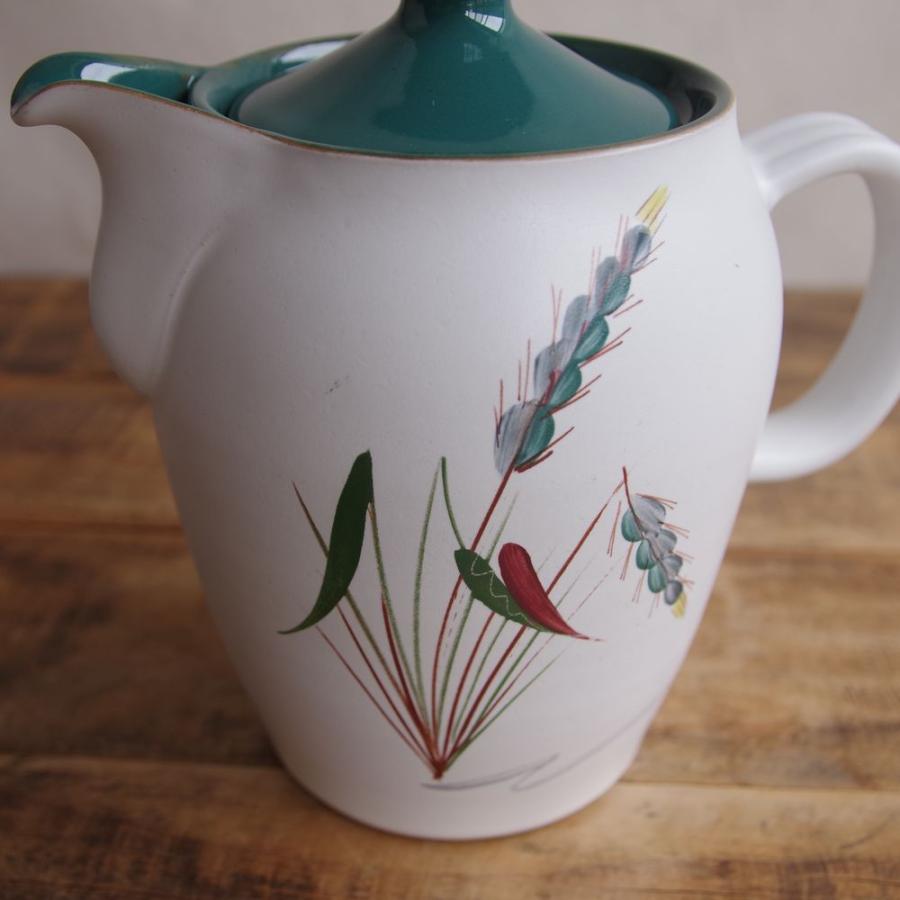 ヴィンテージ食器 デンビー コーヒーポット ティーポット DENBY グリーンウィート Green Wheat 手描き 麦 #240405-2｜flohmarkt｜07