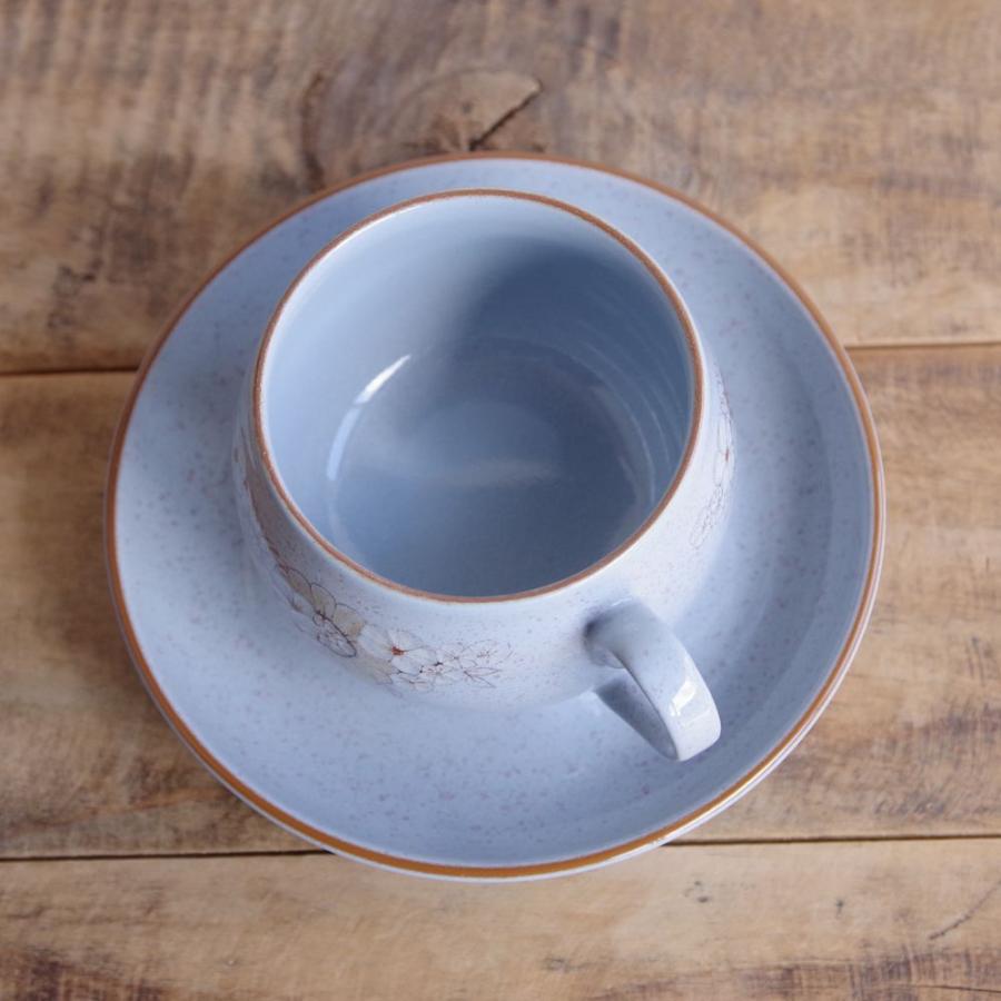 Denby デンビー リフレクションズ 花柄 ティーカップ ソーサー