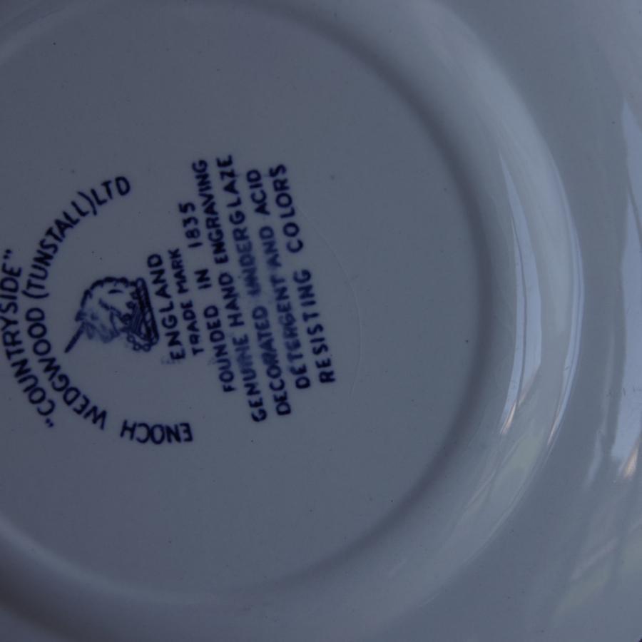 イギリス アンティーク 食器 ケーキ皿 4枚セット エノクウェッジウッド カントリーサイド ブルー デザートプレート 15cm #211003-2｜flohmarkt｜10