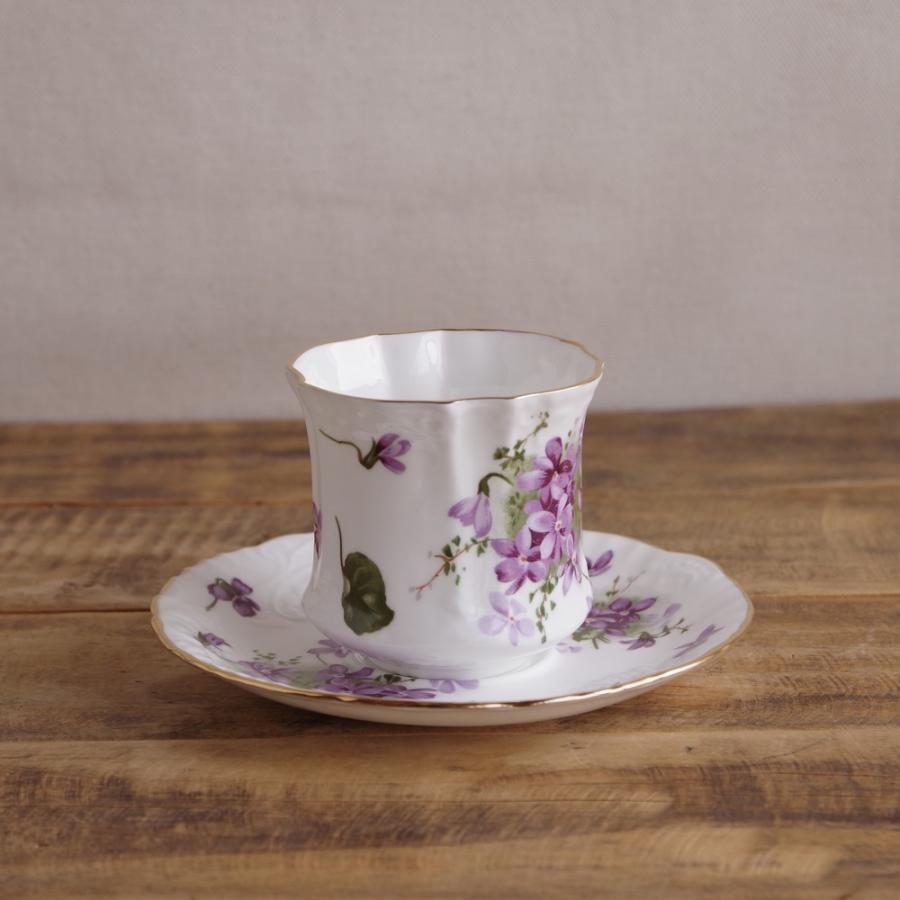 ハマースレイ ヴィクトリアンバイオレット すみれ花柄 コーヒーカップ