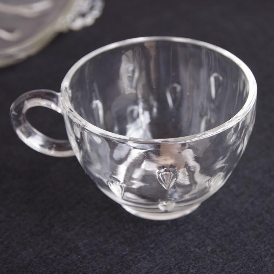 ヴィンテージ ガラス食器 Hazel Atlas ヘーゼルアトラス しずく柄