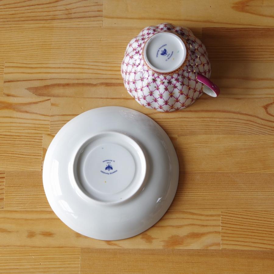 ロモノーソフ LOMONOSOV コバルトネット カップソーサー プレート ペア Amazon | Lomonosov 磁器コバルトネット コーヒーカップと