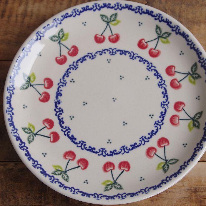 ポーランド食器 ポーリッシュポタリー デザートプレート ケーキ皿 19cm