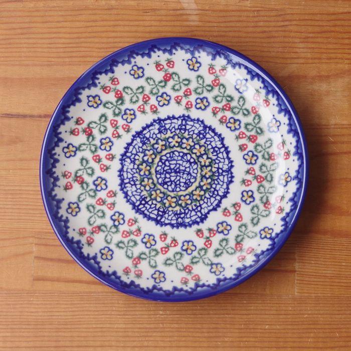 ポーランド食器 ポーリッシュポタリー デザートプレート ケーキ皿 19cm
