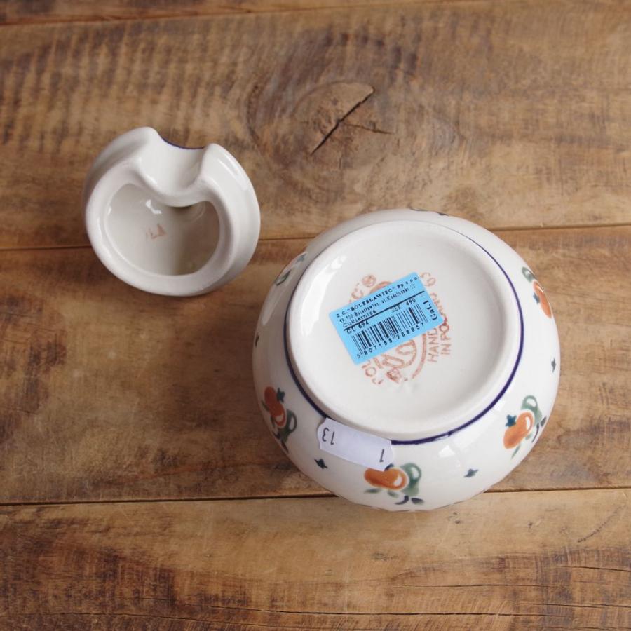 【ポーランド製 陶器】ポーリッシュポタリーりんごポット 食器 小物入れインテリア ポーリッシュポタリー りんごポット アップルポット 焼りんご