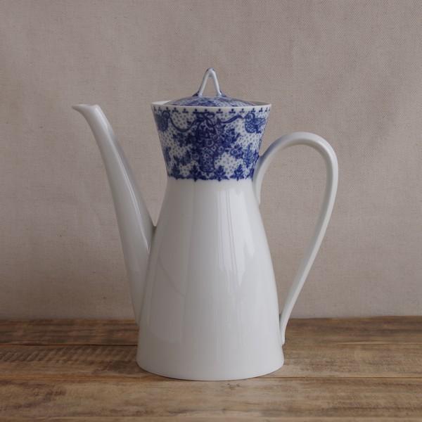 ローゼンタール コーヒーポット ヴィンテージ アンティーク 鳩 鳥 花かご リボン Form 2000 Rosenthal ブルー Idyll  #210608