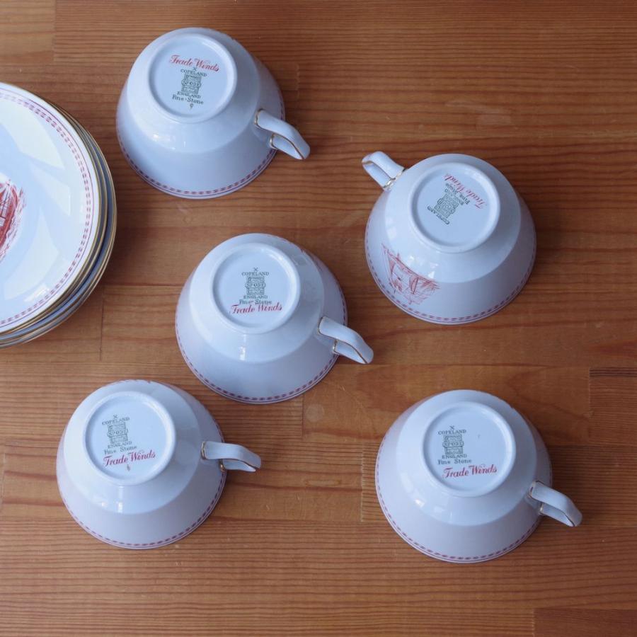 Spode スポード コーヒーカップ ソーサー 船 赤 ゴールド Spode スポード コーヒーカップ ソーサー 船 赤 ゴールド