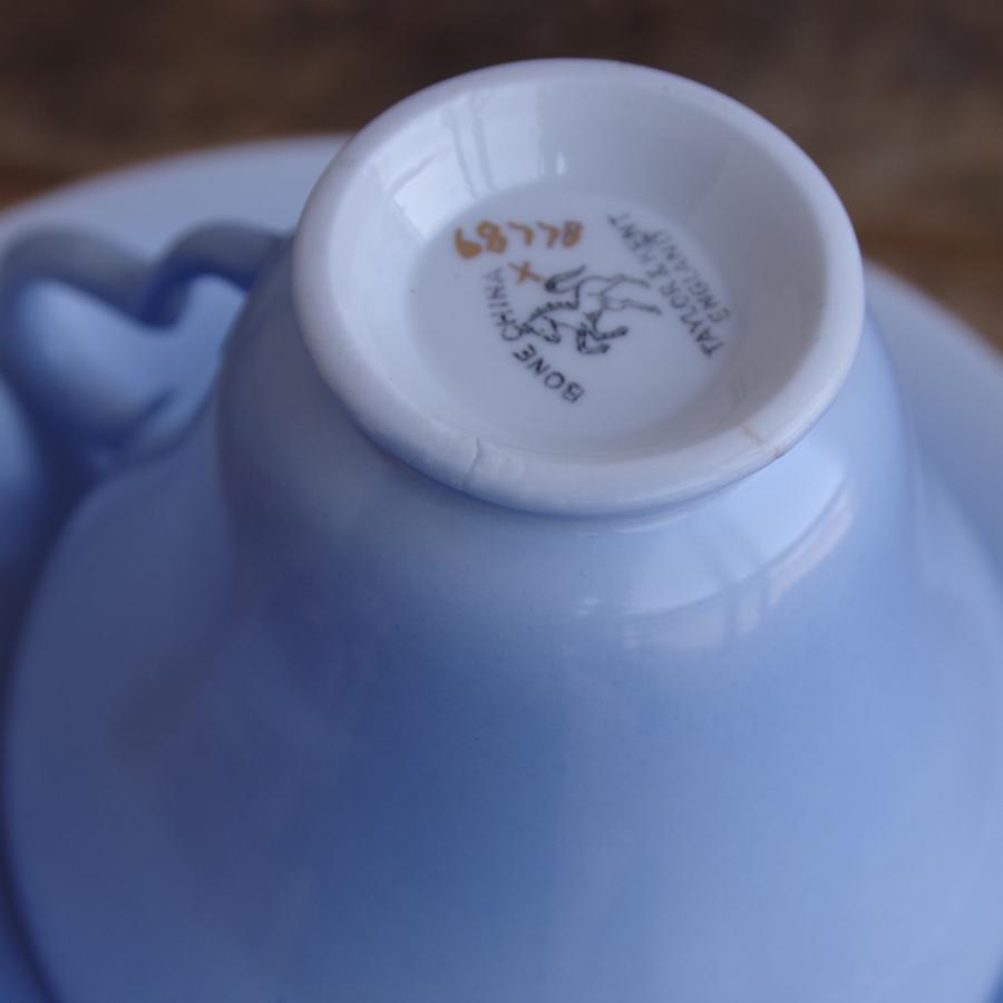 ビンテージ 食器 青 ブルー グラデーション コーヒーカップ ソーサー
