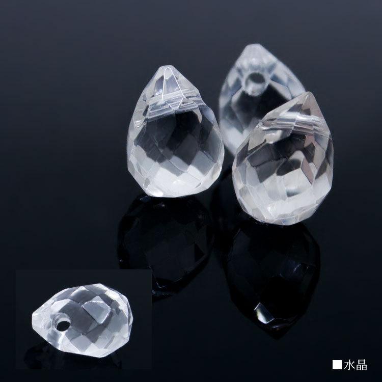 水晶 ドロップカット 多面カット バラ売り 粒売り パワーストーン 