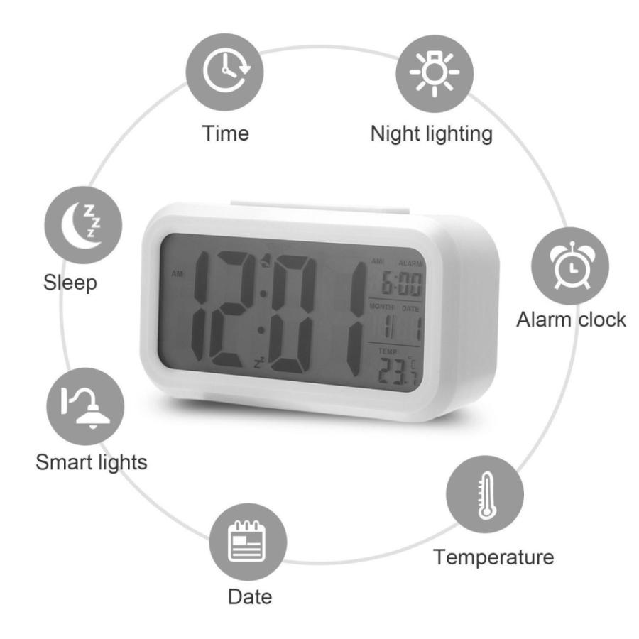 目覚まし時計 こども 子供 デジタル時計 大音量 起きれる めざまし時計