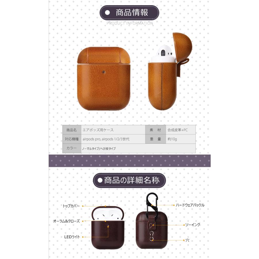 airPods ケース おしゃれ 第3世代 レザー カバー エアーポッズ 1/2世代