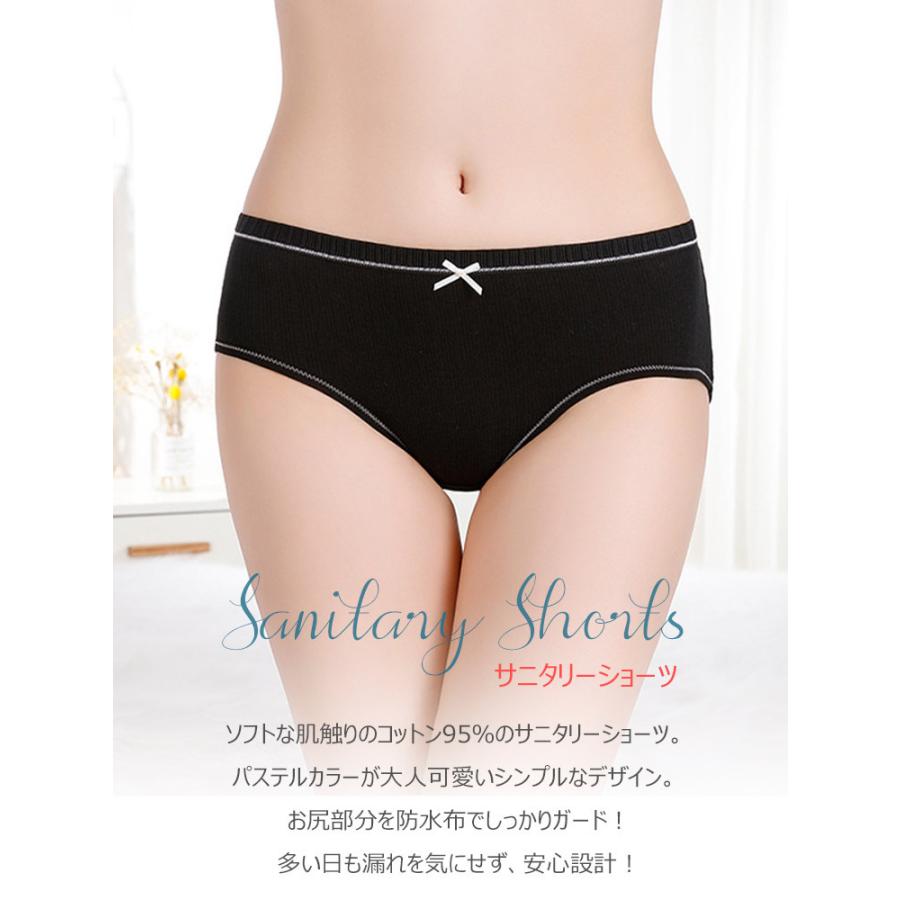 当店だけの限定モデル サニタリーショーツ 3枚セット 生理用ショーツ 可愛い 夜用 生理用下着 防水布付き 高通気性 伸縮性 レディース ショーツ 通気性 漏れ防止 昼夜用 Aynaelda Com