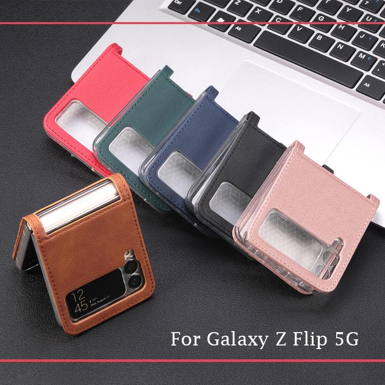 Galaxy Z Flip7 Flip6 Flip5 Flip4 Flip3 5G カードポケット付き PU